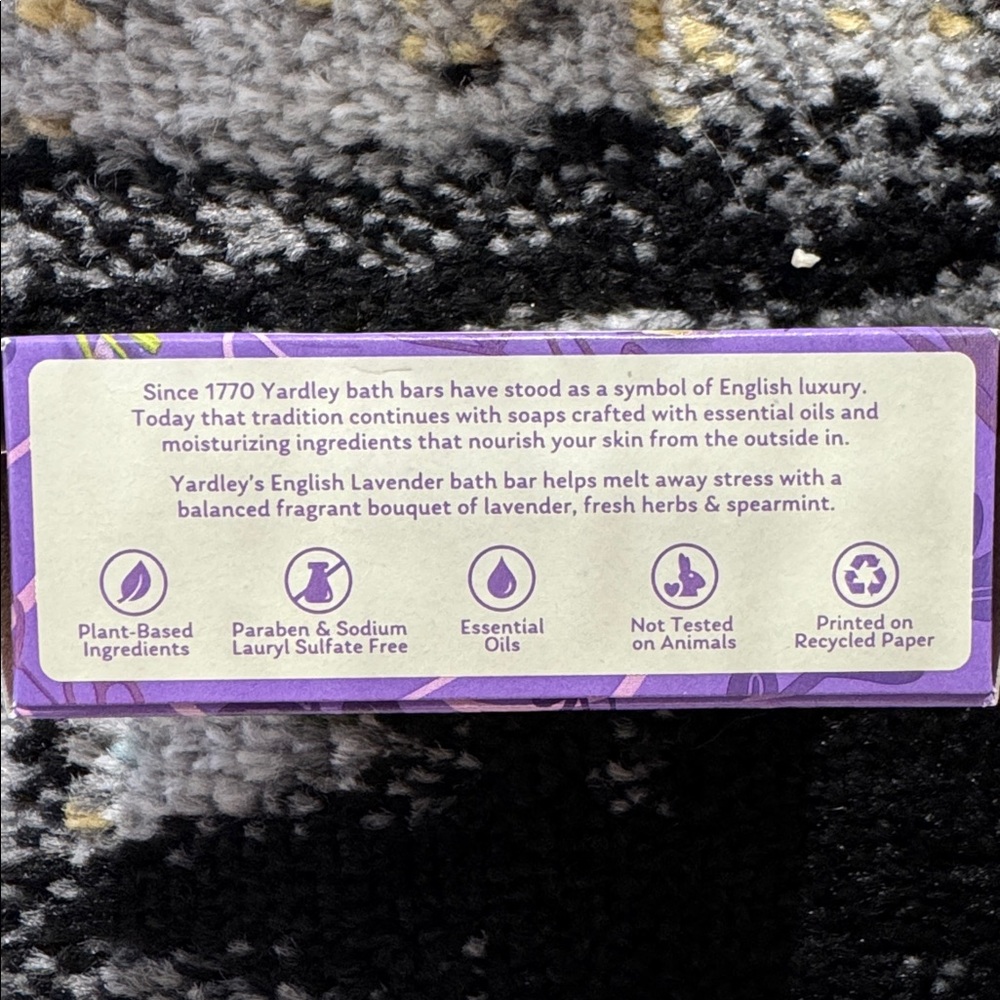 Yardley English Lavender Luxury Bath Bar Set NEW 🏷️ - Picture 2 of 3